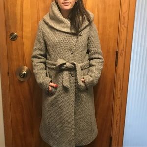 Liz clairborne wool blend shawl collar coat